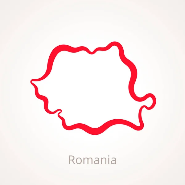 Romania - Mappa generale — Vettoriale Stock