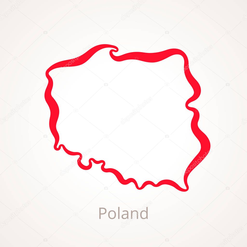 Poland - Outline Map