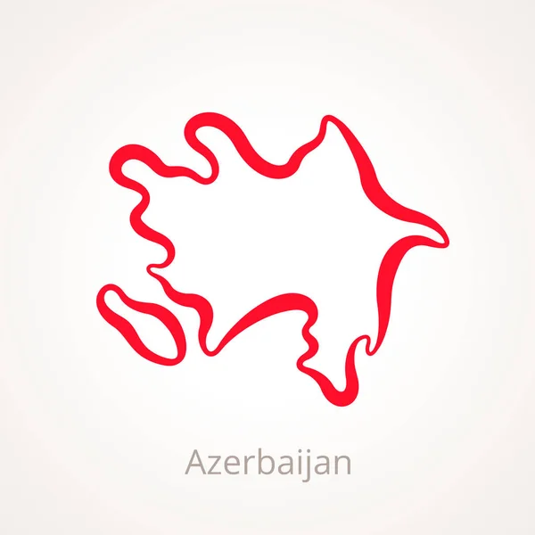 Азербайджан - структури карта — стоковий вектор