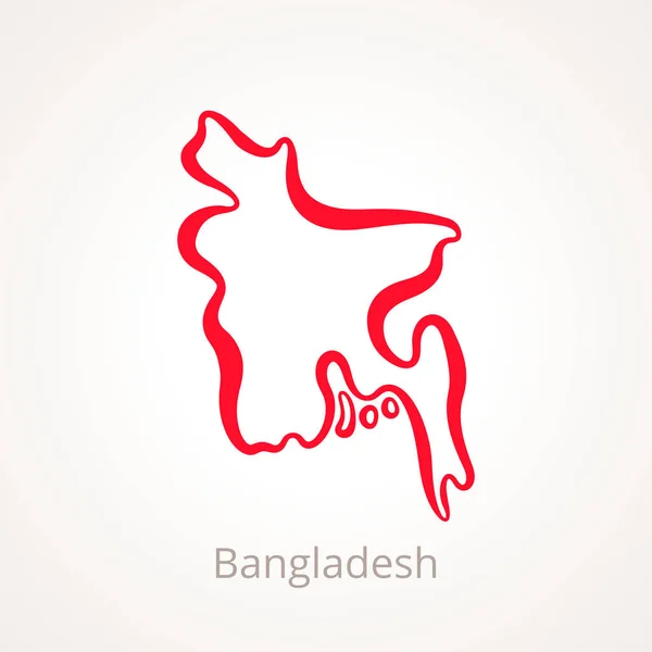 Бангладеш - структури карта — стоковий вектор