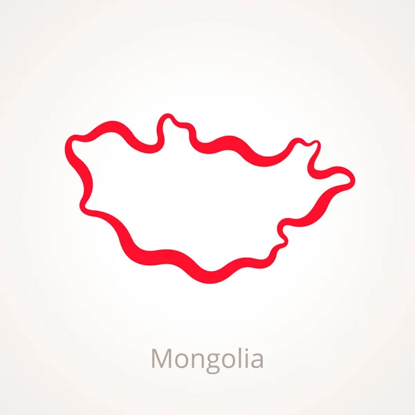 Mongolia - Mapa przeglądowa — Wektor stockowy