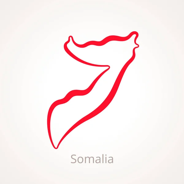 Somali - anahat harita — Stok Vektör