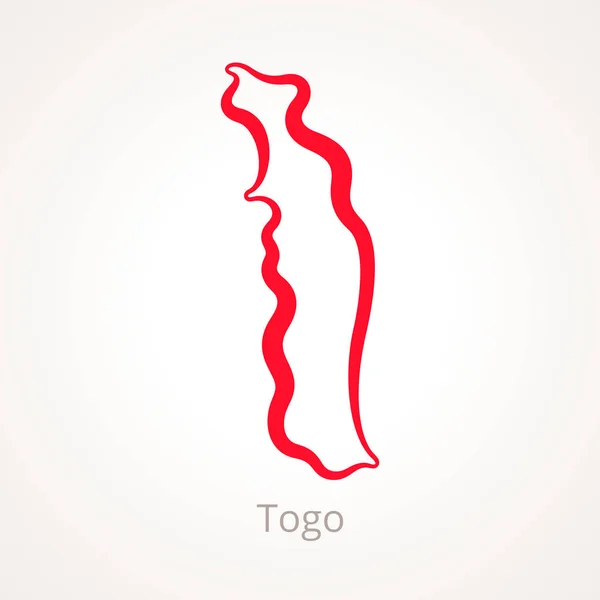 Togo - übersichtskarte — Stockvektor
