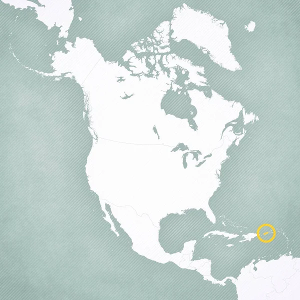 プエルトリコ北アメリカの地図上でそっと縞模様のヴィンテージの背景 — ストック写真
