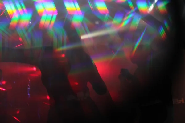 Işıklar gece kulübünde dans partisi arka plan — Stok fotoğraf