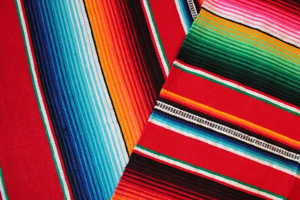 Mexico Mexican poncho serape traditional cinco de mayo rug  fiesta background with stripes stock, photo, photograph, image, picture, — Stock Photo, Image