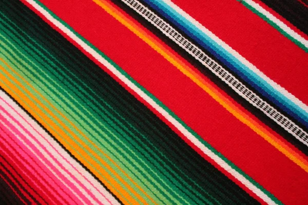 Mexico Mexican poncho serape traditional cinco de mayo rug  fiesta background with stripes — Stock Photo, Image