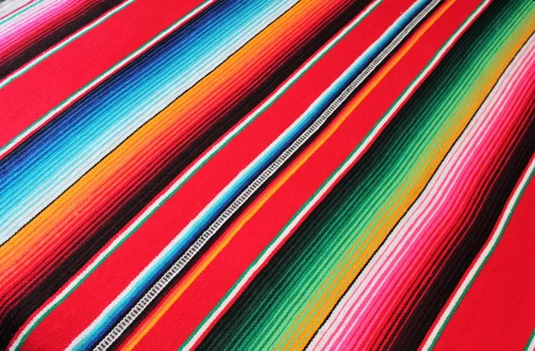 Mexico Mexican traditional cinco de mayo rug poncho fiesta background with stripes — Stock Photo, Image