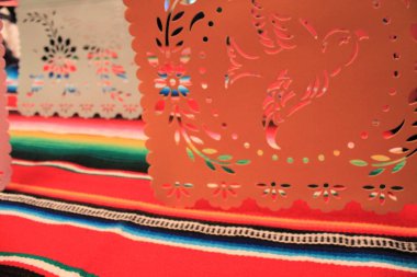 Mexico poncho sombrero skull background fiesta cinco de mayo decoration bunting 