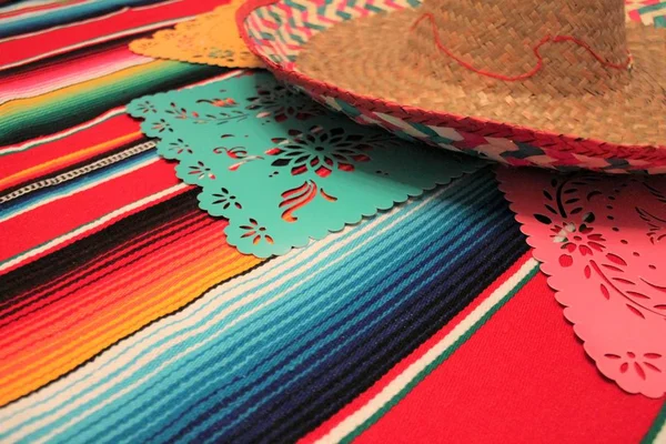 Mexico poncho sombrero skull background fiesta cinco de mayo decoration bunting 