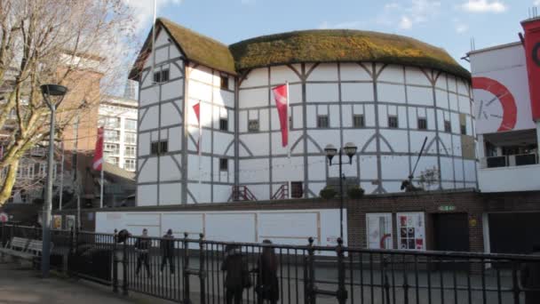 Shakespeare Globe Theatre Λονδίνο Ηνωμένο Βασίλειο Φεβρουάριος 2021 Shakespere Globe — Αρχείο Βίντεο