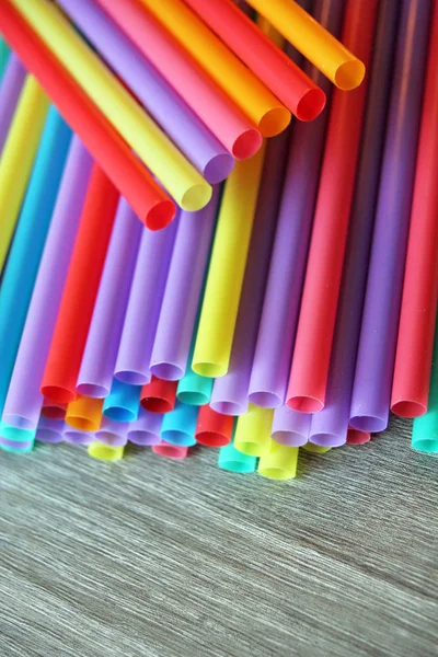 Straw Straws Plastic Drinking Background Disposable Colourful Full Screen Single — Stock Photo, Image