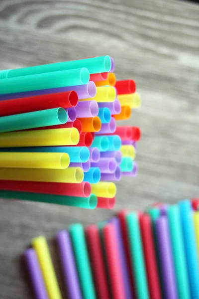 Straw straws plastic drinking background colourful  full screen single use pollution — Stock Photo, Image