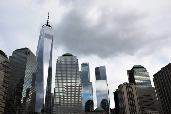 New York Usa 2019 Pohled Panorama Manhattanu Mrakodrapy Hudsonu — Stock fotografie