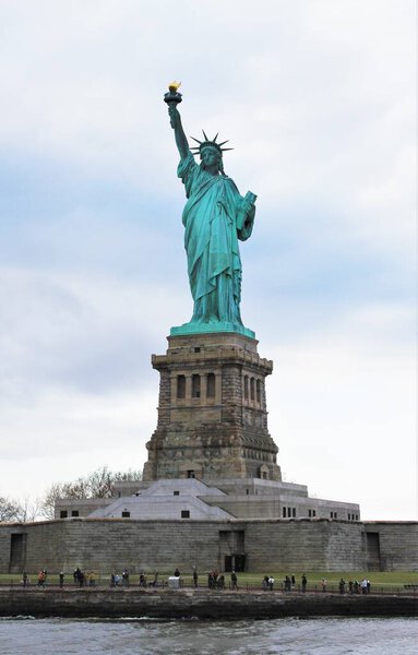 New york, USA - 20/12/2019: Statue of liberty in New York, Manhattan - stock photo