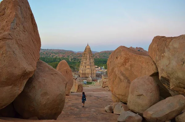 Arquitetura Hampi Antiga Índia — Fotografia de Stock