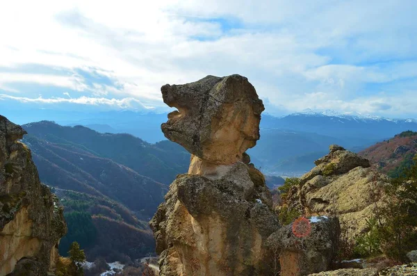 bizarre stone forms in the mountains in Bulgaria