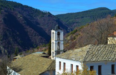 Bulgaristan 'ın güneyindeki Kovaçevitsa köyünün antik mimarisi