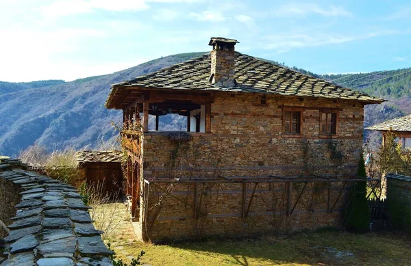 Architettura Antica Kovachevitsa Villaggio Nel Sud Della Bulgaria — Foto Stock