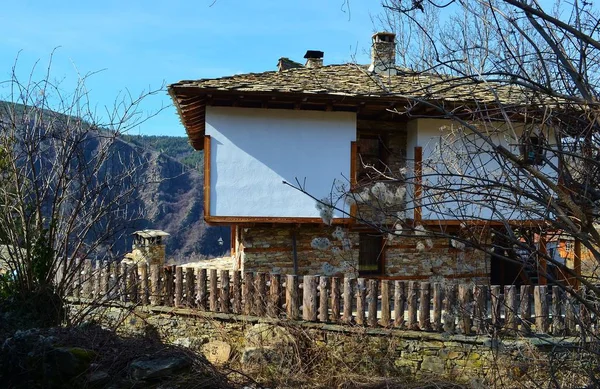 Oude Architectuur Van Kovachevitsa Een Dorp Het Zuiden Van Bulgarije — Stockfoto