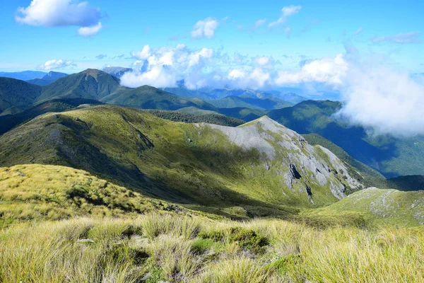 Hermoso Paisaje Montaña Cordillera Mount Arthur Parque Nacional Kahurangi Nueva —  Fotos de Stock