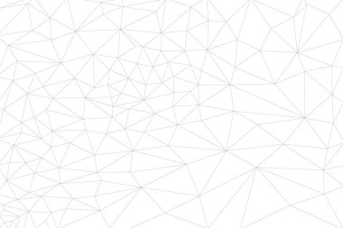 Üçgenlerden soyut doğrusal geometrik arkaplan. Düz vektör çizimi beyaz arkaplanda izole edildi.