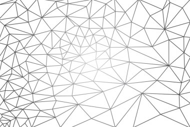 Üçgenlerden soyut doğrusal geometrik arkaplan. Düz vektör çizimi beyaz arkaplanda izole edildi.