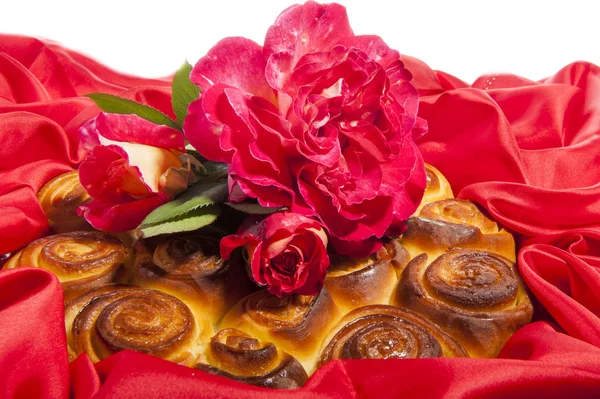 Bolo de rosas para o dia da mãe — Fotografia de Stock