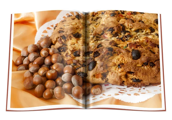 Boek van de Genuese zelfgemaakte Panettone — Stockfoto