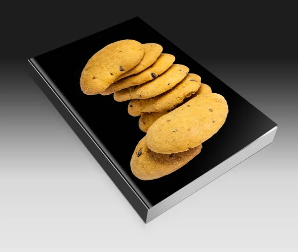 Biscoitos com gotas de chocolate — Fotografia de Stock