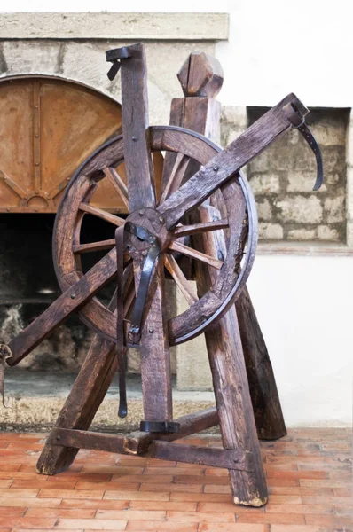 wheel of torture in an old castle