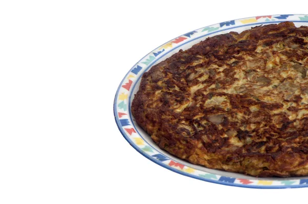 Ispanak ve pırasa ile omlet — Stok fotoğraf