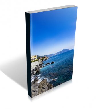 book of rocky coast of Nervi in Genoa  clipart