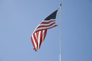Amerikan bayrağı havada flapping