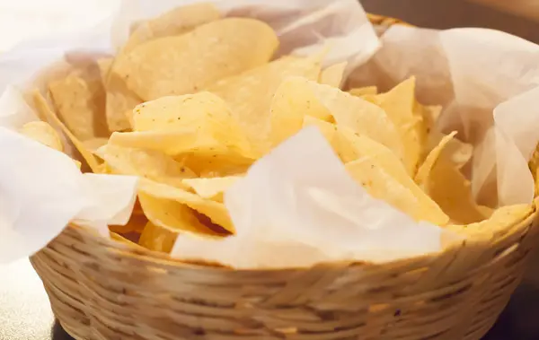 Basket of Tortilla Chips — Stock Photo, Image