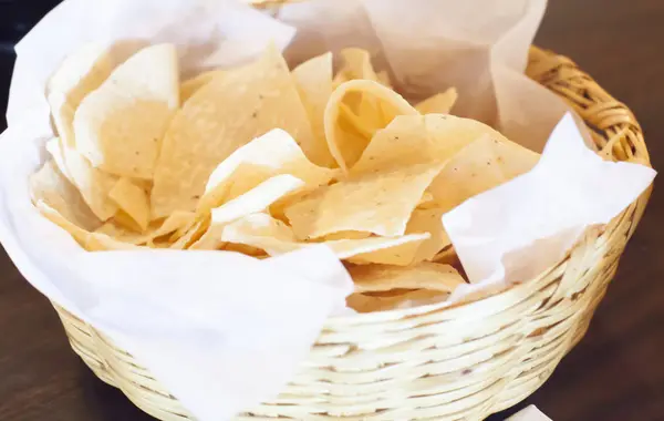 Basket of Tortilla Chips — Stock Photo, Image