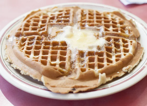 Close Up of a Waffle — Stock Photo, Image