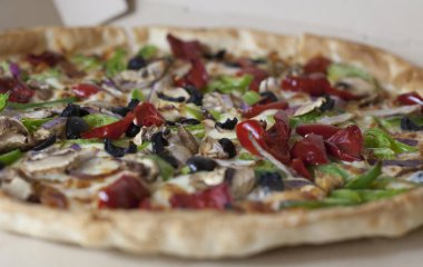 Vejetaryen biber Pizza