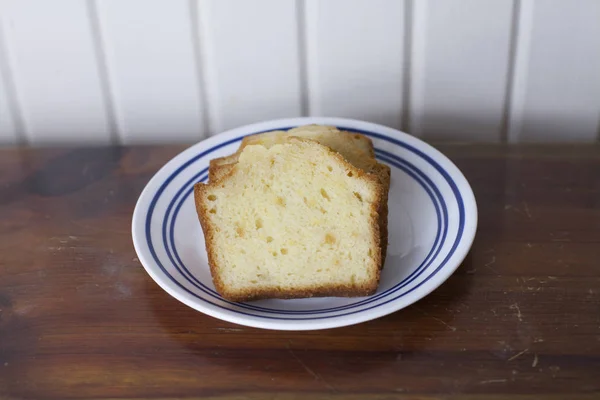 Bolo de libra fatiada — Fotografia de Stock