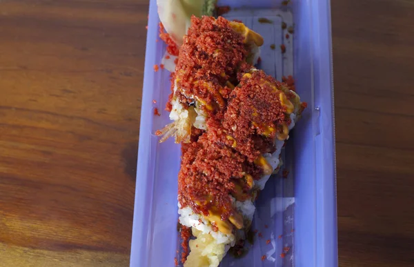 Fűszeres garnéla Tempura Sushi — Stock Fotó