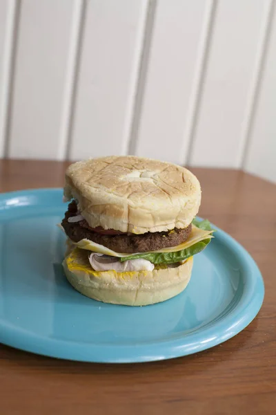 Vegetarischer Käseburger — Stockfoto