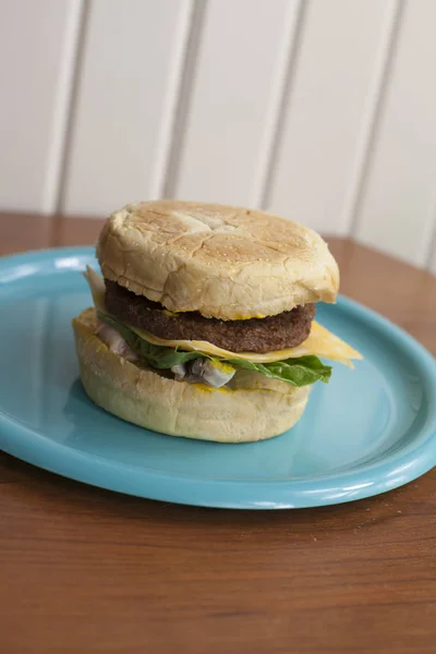 Cheeseburger vegetariano — Fotografia de Stock