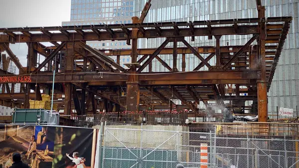 Konstruktion Det Nya Scenkonstcentret Vid Foten World Trade Center New — Stockfoto