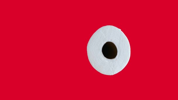 Toilet Paper Roll Various Bright Solid Color Backgrounds — Stok video