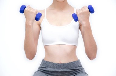 Beyaz arkaplan kullanan insanlar.