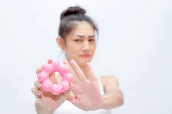 健康な食べる女性. — ストック写真