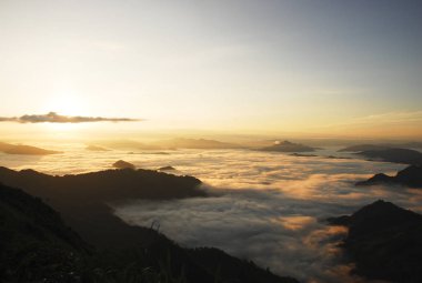 phucheefah chiangrai ili kuzeydoğu Tayland güneş doğarken