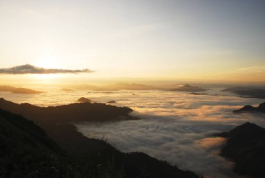 phucheefah chiangrai ili kuzeydoğu Tayland güneş doğarken