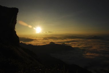 phucheefah chiangrai ili kuzeydoğu Tayland güneş doğarken