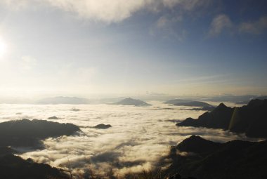 phucheefah chiangrai ili kuzeydoğu Tayland güneş doğarken